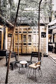 Contrast Coffe In Bandung Indonesia Concrete Architecture Cozy Place Backyard