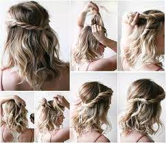 Photo cheveux court coiffure simple coupe de cheveux. Coiffure De Fete Facile A Faire Pour Les Dames A Cheveux Courts Coiffure Coiffure Fete Cheveux Courts