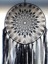 Black And White Dream Catcher Wall Art Gran Dream Catcher Pared Colgando Dreamcatcher Grande Gris Etsy Large Dream Catcher Dream Catcher Big Dream Catchers