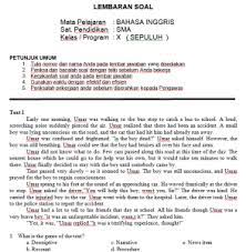 Soal Bahasa Inggris Kelas X Sma Soalujian Net