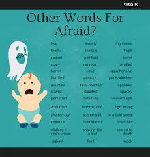 Synonyms For Afraid Learning English Vocabulary Esl Book Writing Tips Learn English Writing A Book
