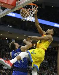 During the game, blake griffin had a massive dunk on giannis antetokounmpo. On Basketball Giannis Dunk Wins Round 1 Against Luka
