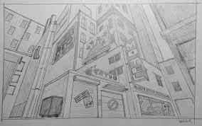 perspective 3 points de fuite point coloriage dessin et esquisse