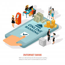 Best for free checking with unlimited transactions. Online Banking Isometric Banner Free Vector Nohat Free For Designer