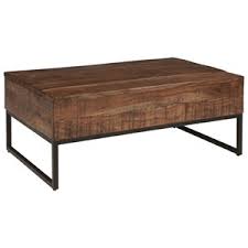 Convenient lift top design transforms. Signature Design By Ashley Urlander Lift Top Cocktail Table Homeworld Furniture Cocktail Coffee Tables