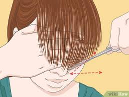 It shouldn't look too freshly cut and the cuts should be edgy. 3 Ways To Cut Your Own Bangs Wikihow