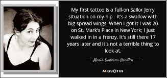 Create your own creative custom tattoo by mixing letters, numbers & symbols. Maria Dahvana Headley Quote My First Tattoo Is A Full On Sailor Jerry Situation On