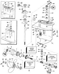 Evinrude Gearcase Parts For 1998 9 9hp E10eecc Outboard Motor