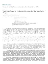 Kertas soalan sebenar spm 2018; 16 Contoh Karangan Pengangkutan Awam Info Bagus