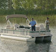 Seeing This Pic Reminds Me Of Dad He Loved Fishing And Playing Captain On Our Pontoon Rides Around The Lake Fishing Pontoon Boats Fishing Pontoon Pontoon