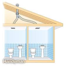 Use An In Line Fan To Vent Two Bathrooms Bathroom Ventilation Bathroom Vent Fan Bathroom Design Layout