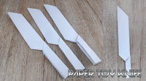 A4 paper, tape, hot glue, super glue, rubber bandstools: Diy Paper Toy Knife How To Make Paper Weapons Tutorials Origami Craft For Kids