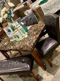 The rich contemporary design of the lacey dining room collection features faux marble and a subtle rustic beauty to create a sophisticated atmosphere that is sure to enhance any dining experience. Pin On Dining Room