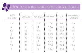 shoe conversion chart women to kids shoe size conversion