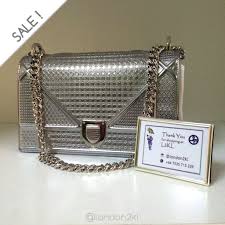 Christian dior lady dior canage stitch leather handbag,tote bag. Special Price Dior Medium Diorama Bag In Silver Rm14 000 Dior Bag Diorama Bag Bags