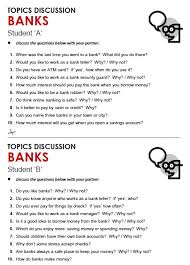 Banks All Things Topics Conversational English Learn English Teaching English