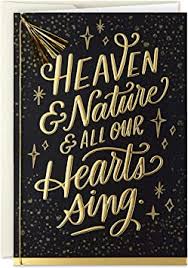Design your christmas cards online with our premade christmas card templates. Amazon Com Hallmark Boxed Religious Christmas Cards Heaven And Nature Sing 12 Cards And 13 Envelopes Black Gold 5xpx9456 Office Products