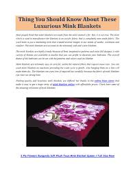 For this, you've got a few options. Thing You Should Know About These Luxurious Mink Blankets By Linen Plus Issuu