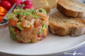 Tartare De Saumon A L Avocat Cuisinons En Couleurs Recettes De Cuisine Tartare De Saumon Tartare De Saumon Recette