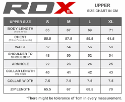 rdx products size charts measurement guide