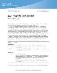 Daad scholarship 2021 is a fully funded scholarship for international students to pursue masters or phd at the top german universities. 2021 Property Tax Calendar Unc School Of Government