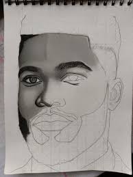 Charcoal pencil drawing