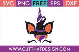Download Free Svg Halloween Unicorn Witches Hat Design Cut That Design