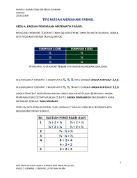 Ilmu faraid ialah ilmu yang bersangkutan dengan cara pembahagian harta pusaka seorang muslim yang telah meninggal dunia. Pdf Konsep Matematik Faraid Khairul Aisamuddin Abdul Rahman Academia Edu