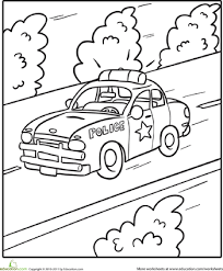 Transportation Coloring Page Police Car Police Crafts Police Cars Cars Coloring Pages
