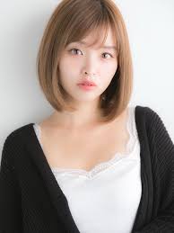 アッシュ系 髪型 yahoo beauty 小顔 ボブ 前下がりボブ ヘアカット ミディアム