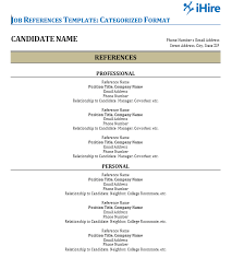 This resume references guide will teach you Job References Template Reference Page Ihire
