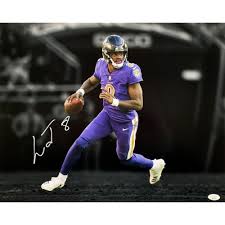 2018 panini prestige xtra points purple #279 lamar jackson. Lamar Jackson Signed Baltimore Ravens 16x20 Photo Jsa Coa Pristine Auction