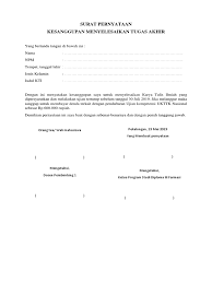 Contoh surat pernyataan tidak mengulangi kesalahan. Surat Pernyataan Kesanggupan Menyelesaikan Tugas Ahkir