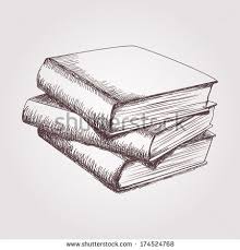 Drawings Of Books Vector Sketch Of Books Stack Stock Vector Book Drawing Object Drawing Composition Drawing