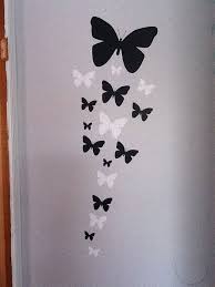 Arrange as shown, or creat your own layout. Butterfly Wall Decals Black White Butterfly Wall Decals Butterfly Wall Design Butterfly Wall