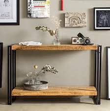 Get the best deal for industrial wood tables from the largest online selection at ebay.com. Industrial Console Table Large Hallway Furniture Vintage Rustic Solid Reclaimed Wood Side End Metal Sideboard Hall Living Room Cabinet Small Wooden Retro Antique Shelf Rectangular Telephone Stand Buy Online In Bahamas At