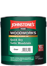 Johnstones Trade Quick Dry Satin Woodstain Assorted Colours