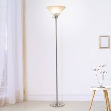 Crafted from manufactured wood, this boxy design features an open frame with. Torchiere Floor Lamp Medium Silver Includes Led Light Bulb Lavish Home Target