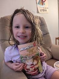 Presenting a book at Josephine Caring Center