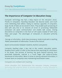 The computer fever his caught. The Importance Of Computer In Education Free Essay Example