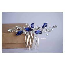 Blue Wedding Hair Piece Small Hair Comb Bridal Hair Clip Etsy Blue Wedding Hair Bridesmaid Hair Pins Wedding Hair Pieces
