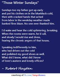 Those Winter Sundays By Robert Hayden My Poetry Poetic Words Positive Quotes