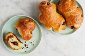 Tahini Chocolate Bear Claws King Arthur Flour Flaky Croissant Dough Filled With Tahini And Chocolate Bear Claw Recipe Recipes Tahini