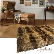 These faux fur rugs are available at highly discounted prices. Plush Faux Fur Pieced Luxury Fur Strip Rug Golden Brown Etsy