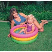 Kolam renang jenis ini juga dibuat sangat tinggi sehingga anak tidak mudah bosan di dalamnya. Jual Jual Kolam Renang Anak Pelangi Intex Sunset Glow Pool 57107 61 X 22 Cm Murah Di Lapak Buka Neosantara Bukalapak