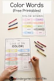 Here you will find games based on words. Color Words Free Printable The Kindergarten Connection