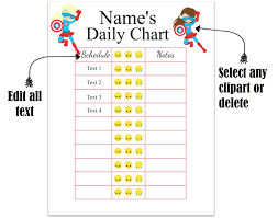 If not, discuss how it needs to change. Free Editable Daily Behavior Chart Many Designs Are Available