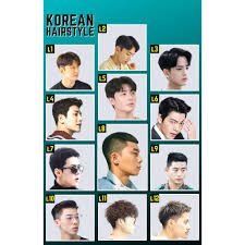 1 gambar potongan rambut 70an : Poster Pangkas Rambut Pria Barbershop Gaya Potongan Rambut Pria Korea Keren Kekinian Terbaru 2021 Shopee Indonesia