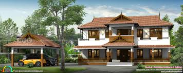 Kerala Traditional House With Detached Car Porch Car Porch Design Porch Design House Front Design