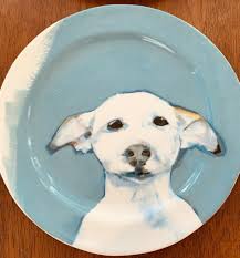 Anthropologie 4 Dog A Day Sally Muir Plates Westie Dachs Whippet Chihuahua 
